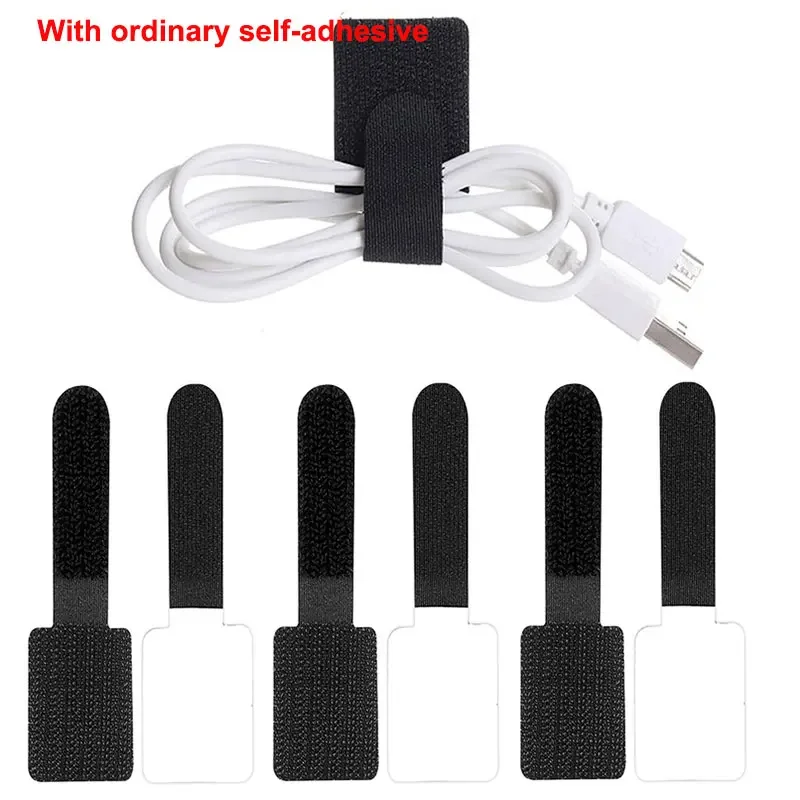 

10/20/30 шт. самоклеящиеся кабельные стяжки, многоразовые крючки, петля, застежка, лента, органайзер для проводов, кабельные ремни, обертывание, стяжки на молнии