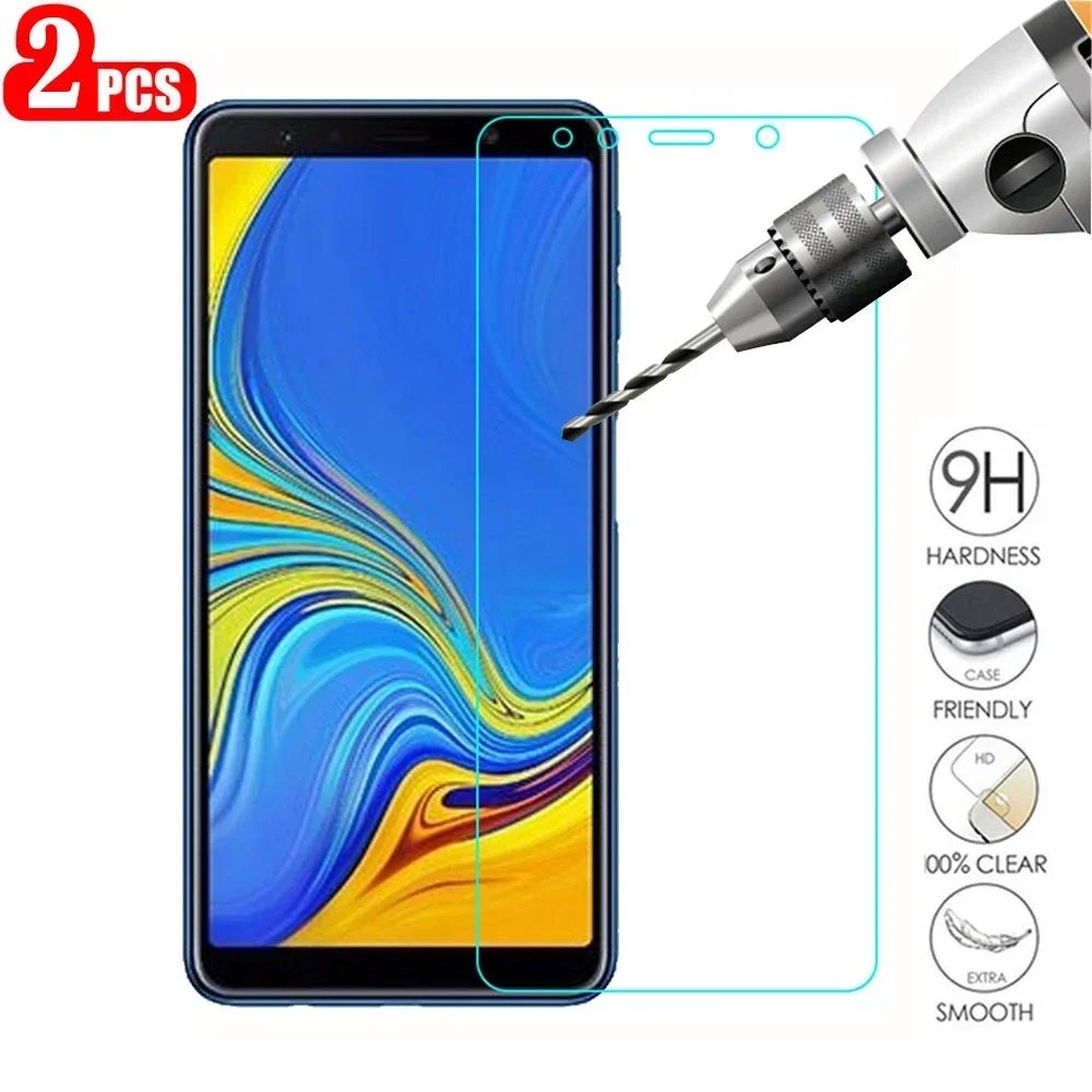 

2 шт. закаленное стекло для Samsung Galaxy A7 2018 A9 A6 A8 J6 J4 Plus защита для экрана защитное стекло на Samsung A7 2018 стекло