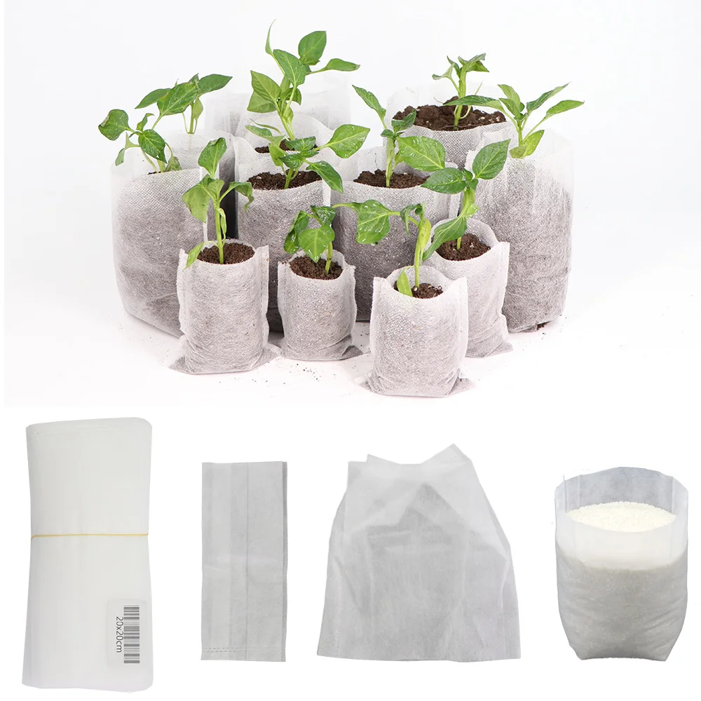 

Garden Greenhouse Plants Seedling Grow Bags Mushroom Flower Biodegradable Non-Woven Nursery Fabric Pots Eco-Friendly Aeration