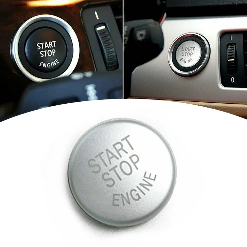 

For BMW E Chassis E90 E60 Engine Start Switch Ignition Button Cap Silver Trim Lightweight Interior Decoration Accessories