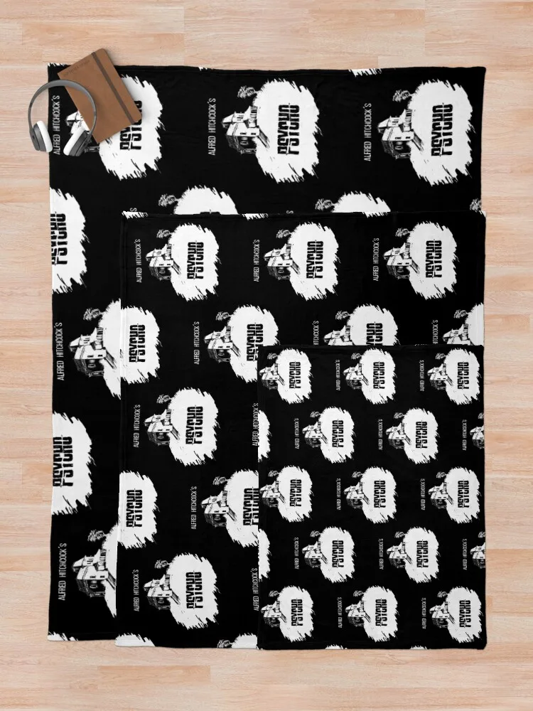 Психо Альфреда Хичкокака от Бурро! (черная футболка) Одеяла и пледы Фланель для