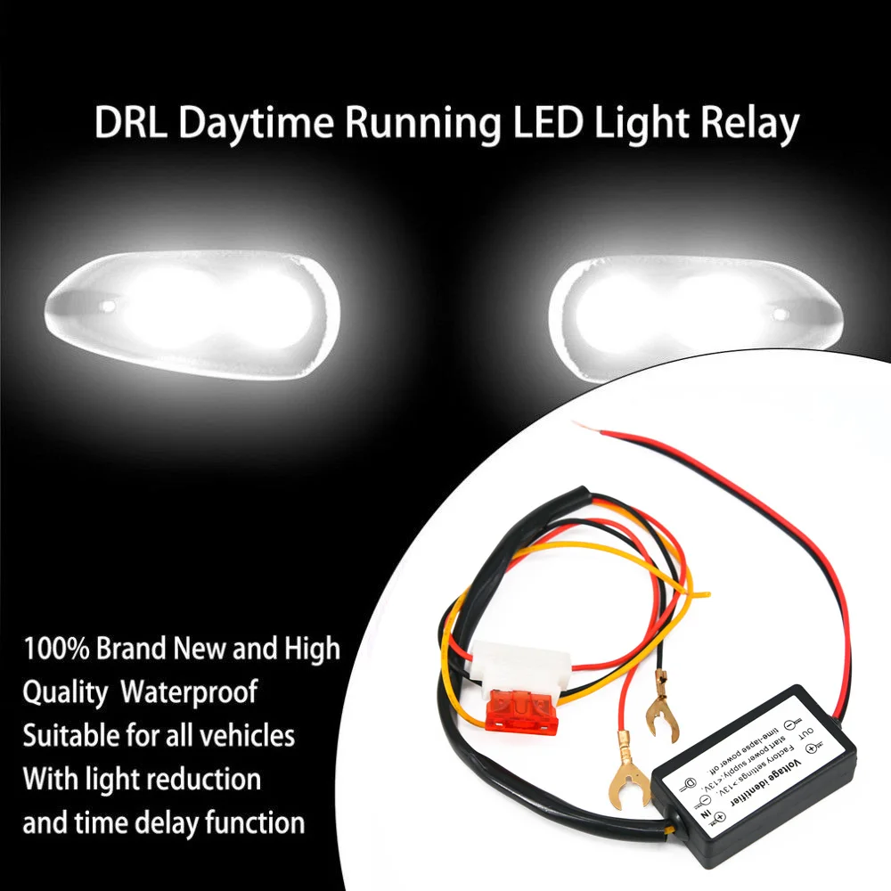 

Harness Controller 1.7*2.1*3.9cm 12~18V Daytime Running Light ON/OFF LED