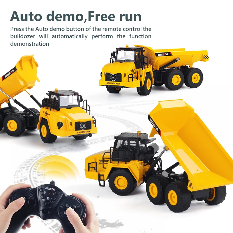 Самосвал Huina 1553 1/24 RC из сплава электрический трактор 2 4 ГГц 9CH модель