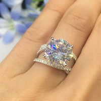 new trendy silver plated cross twine engagement rings for women white cz stone inlay fashion jewelry wedding party gift ring