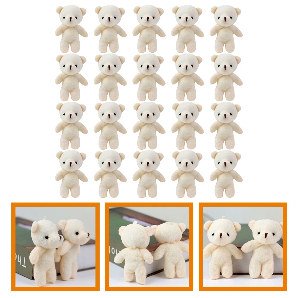 

5/10/12/18/20pcs 11cm Mini Stuffed Plush Teddy Bear Dolls Toys Tiny Bears Keychain Bag Hanging Pendant Children Birthday Gifts