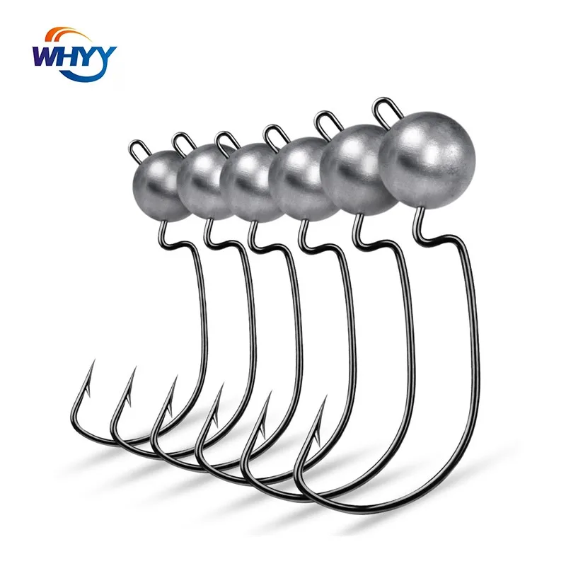 

WHYY New Wide Belly Crank Lead Hook 3.5G 5g 7g 10g Primary Color Lead Hook Soft Bait Fishing Hooks Pesca Hooks-fishing Jig Head