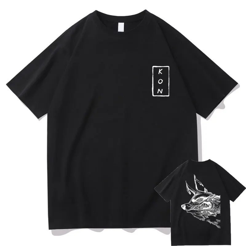 

Anime Chainsaw Man Tshirt Hayakawa Aki Fox Devil Kon Printing T-shirt Unisex Streetwear Men Women O-neck Pure Cotton Tee Shirts