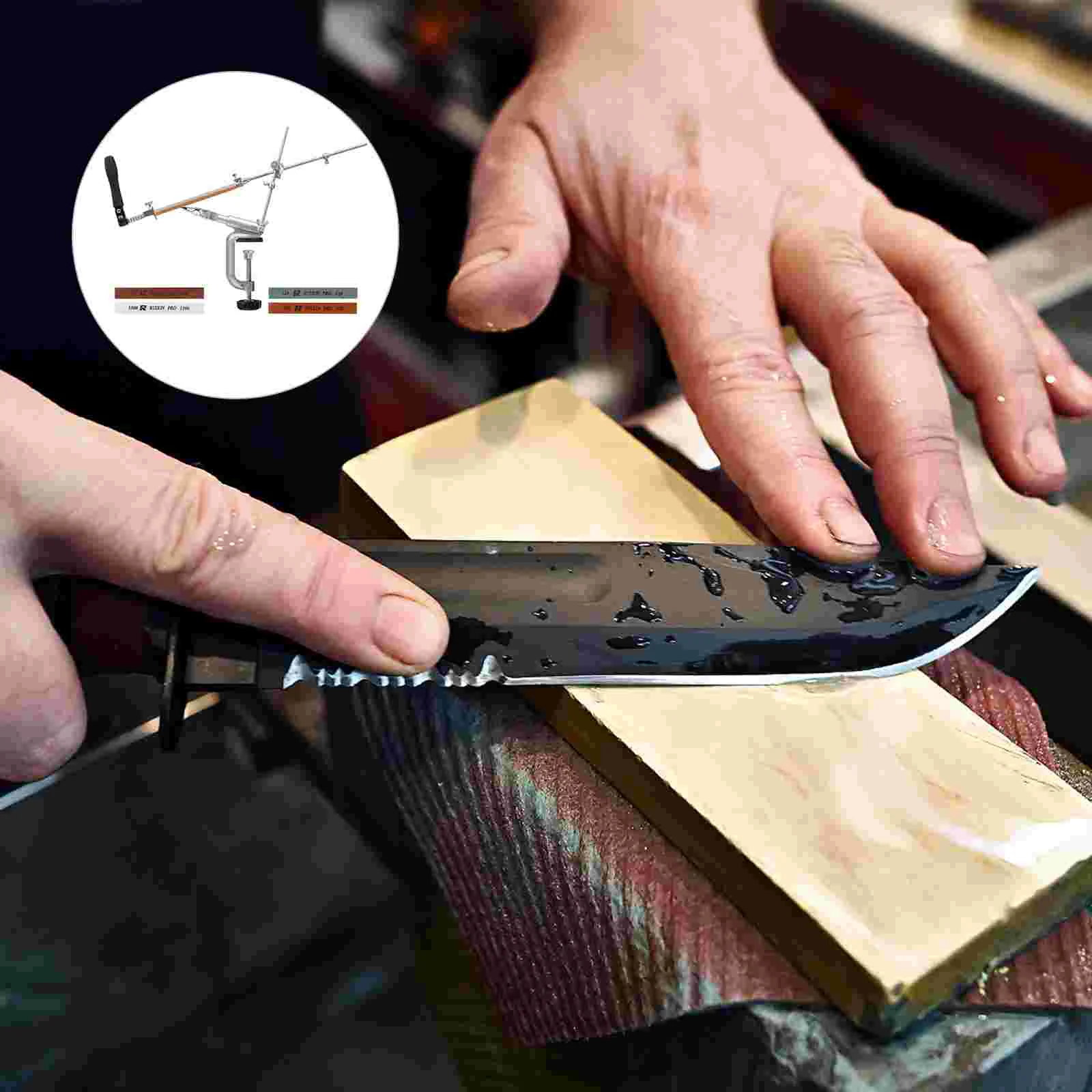 

Sharpener Sharpening Angle Stone Kit System Kitchen Tool Whetstone Chef Guide Carborundum Grinding Polishing Diamond Fix Fixed