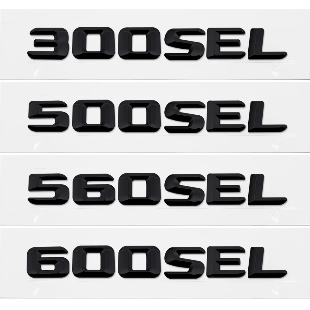 

Car Trunk Lid Rear Emblem Badge Chrome Number Letters Sticker Styling For Mercedes Benz SEL Class 300SEL 500SEL 560SEL 600SEL