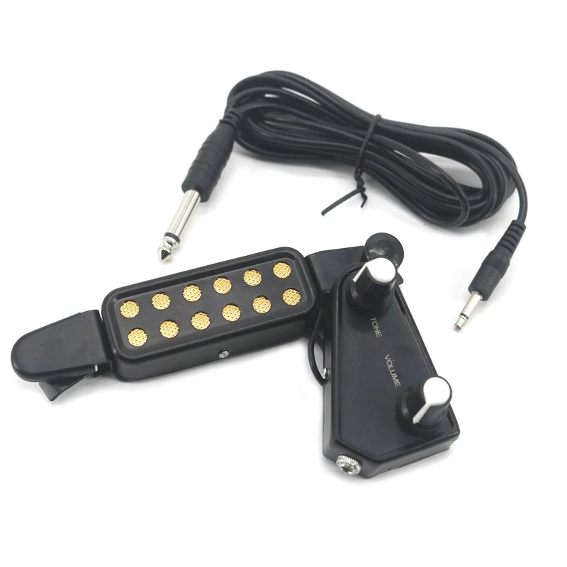 

1 Piece Acoustic Acoustic Guitar Sound Hole Pickup Folk Classical Guitar Pickup Adjustable Volume Tone Without Opening Holes
