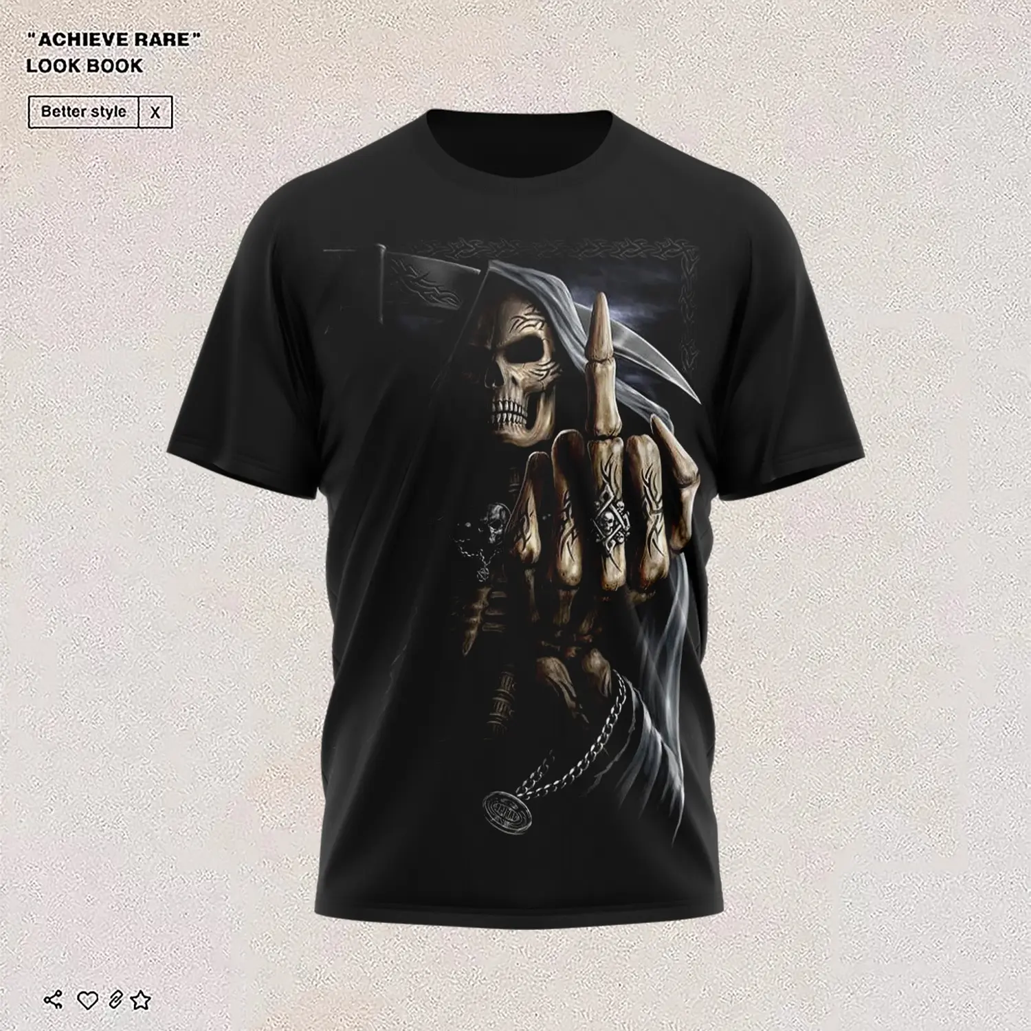 

New Men's Horror T-Shirt Fashion New Summer Men's Short Sleeve T-Shirt Casual 3D Zombie Print Rock T-Shirt Retro Short Sleeve