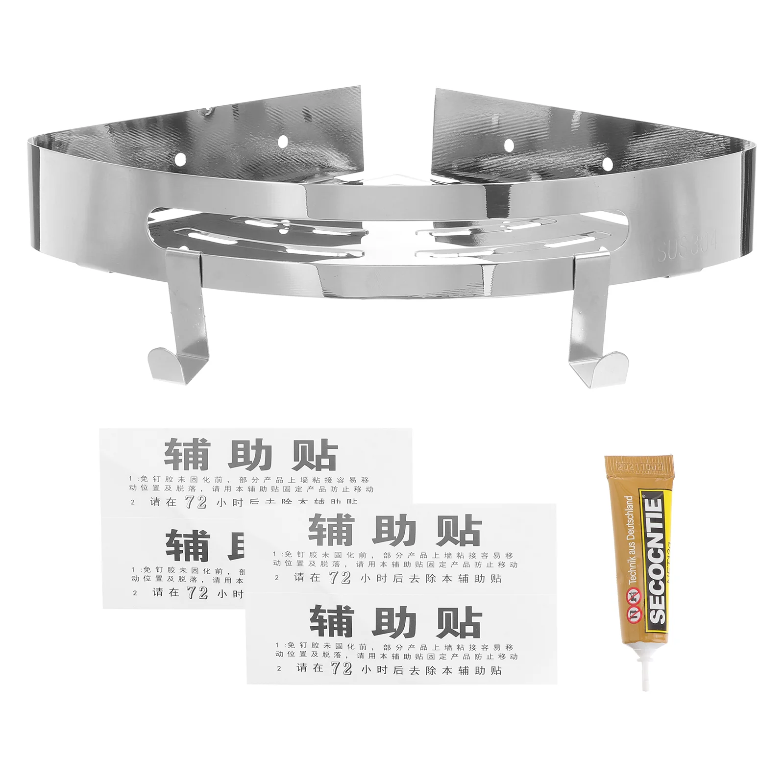 

1 Set Wall-mounted Corner Rack Single Triangle Rack Bathroom Organizer