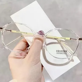 Korean Office Anti Blue Light Glasses Computer Women Blue Blocking Gaming Big Size Men Eyeglasses Frame 2