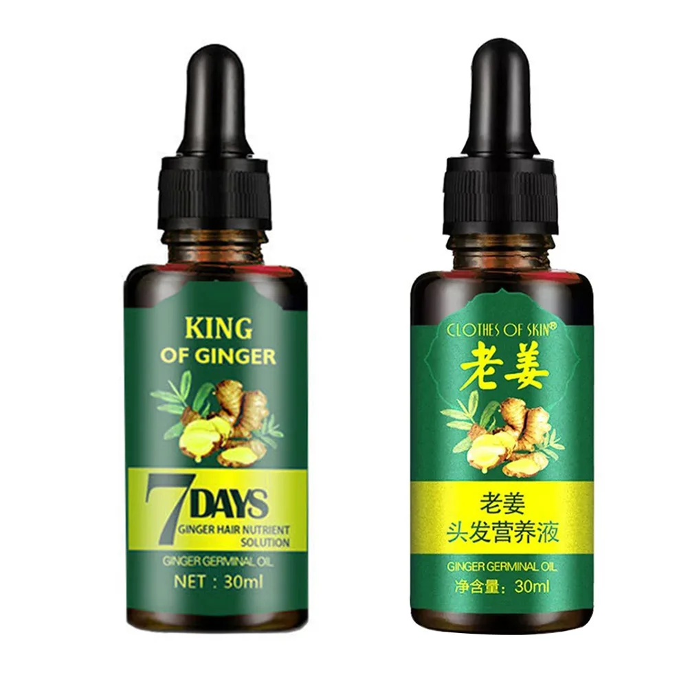 

30ML 7Days Ginger Hair Growth Products Natural Anti Hair Loss Prevent Baldness Treatment Fast Growing Nourish Dry Damaged