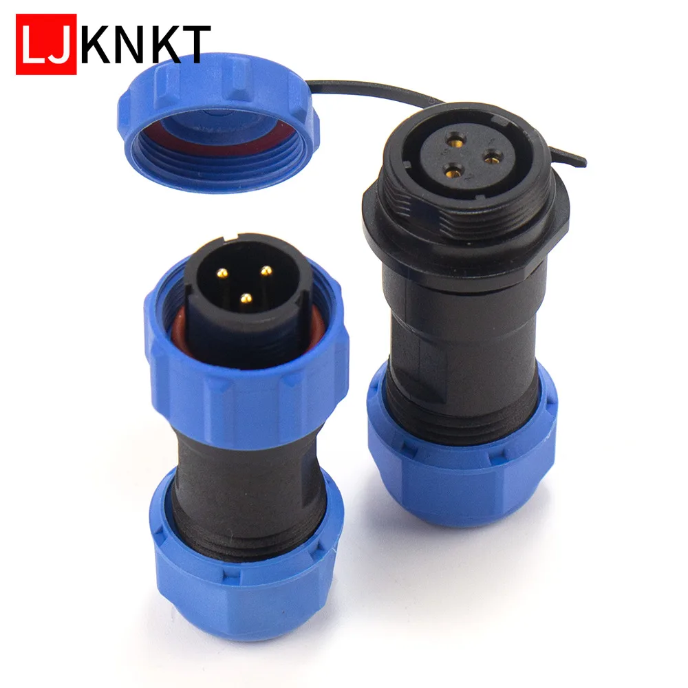 

3Pin Terminal Wire Connector 6 To 10mm Cable Male Plug Female Socket Docking Aviation Panel Mount Joint Wiring Repair Tools