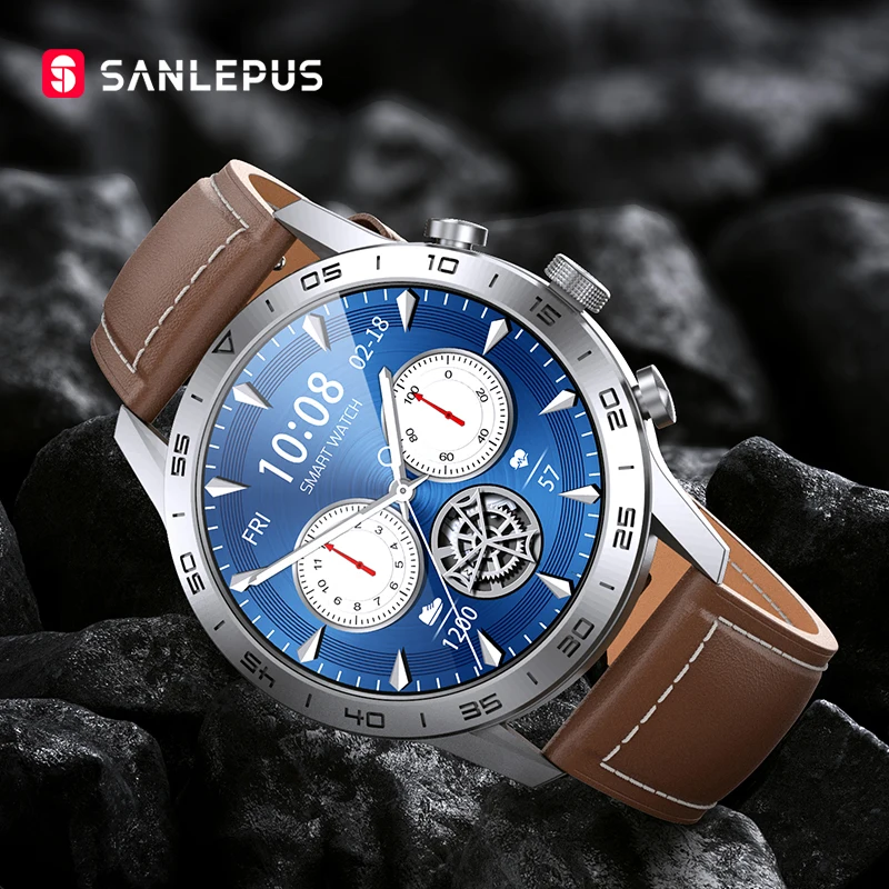 

NEW SANLEPUS Smartwatch Wireless Charging Smart Watch 454*454 HD Screen Waterproof Men's Fitness Bracelet For Android