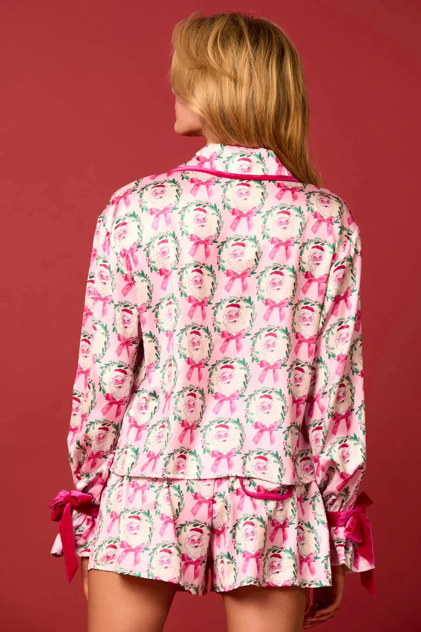 Jastie 2025 женский модный комплект пижамы с рождественским узором бархатный бант