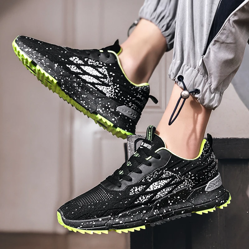 Mens New Fashion Running Shoes Athletic Sneaker Breathable Non-slip Shock-absorbing Outdoor Causal Sport Shoes