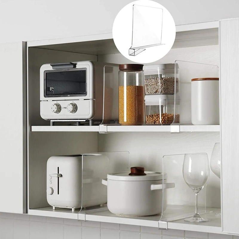 Акриловые перегородки для полок 4 шт./компл. разделитель шкафа и