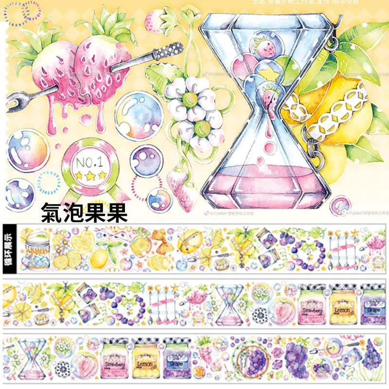 

1 Loop Fruit Yummy Honey Crystal PET Journal Washi Paper Tape Decoration Collage