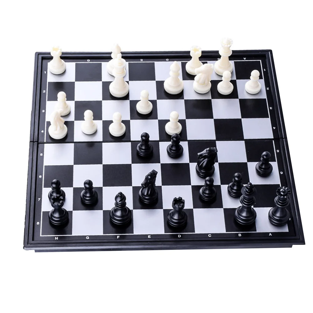 

3 In 1 Portable Games Backgammon Gift Funny Magnetic Board Checkers Chess Set Toy Folding Kids Adult Travel Entertainment