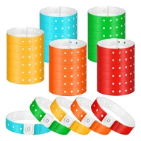 100 pcs plastic wristbands colorful party wristbands event wristbands concert carnival themed party 5 colors