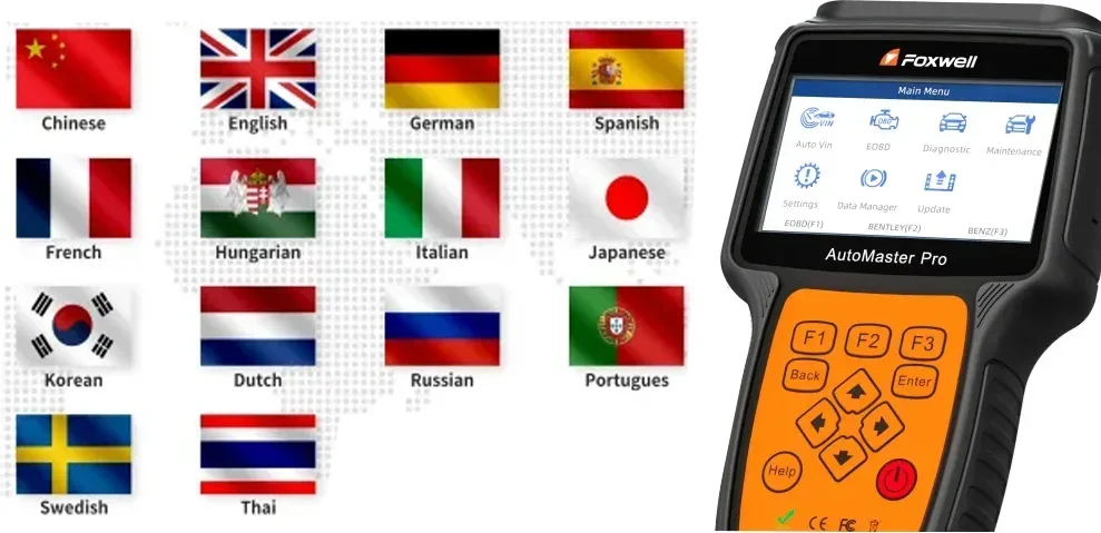 Диагностика OBDII Foxwell NT680 Pro / Lite/NT680 для всей системы с обновлением специальных