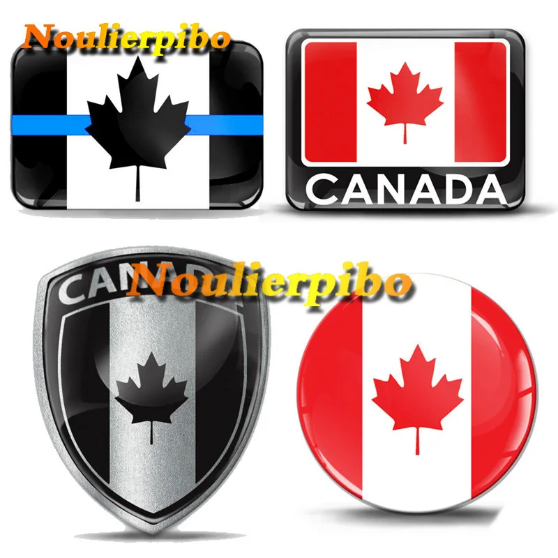 

Creative Car Sticker 3D Gel Silicone Dome Canada Canadian Flag Logo Badge Decal Embossed Vinyl Waterproof Sunscreen Decal