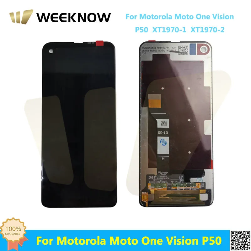 Оригинальный сенсорный экран для Motorola Moto One Vision P50 XT1970, дигитайзер + ЖК-дисплей в сборе, замена для XT1970 pantalla
