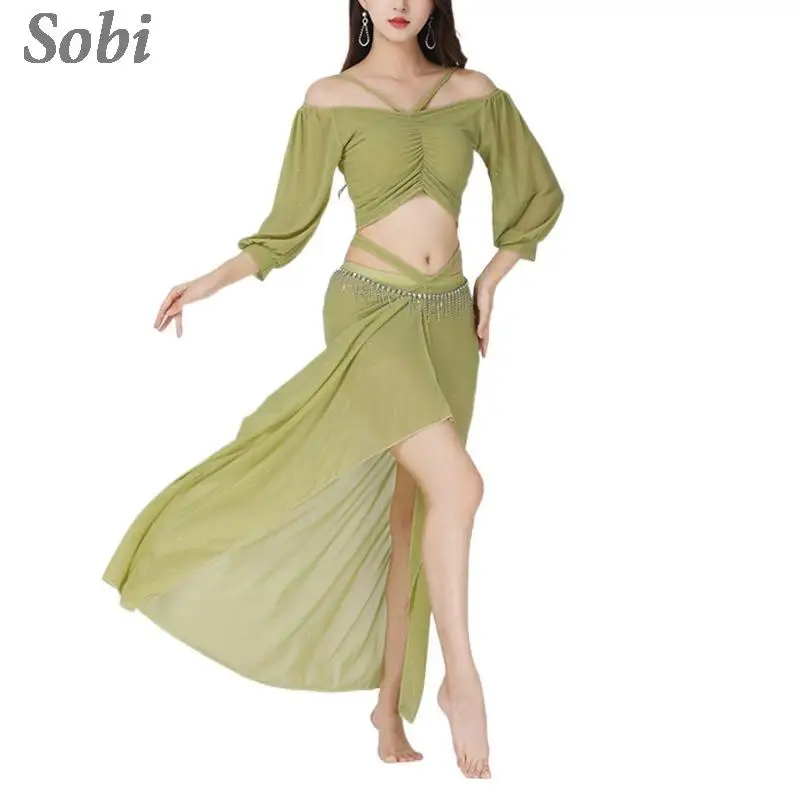 Комплект для практики танца живота для женщин, топ для восточного танца ...