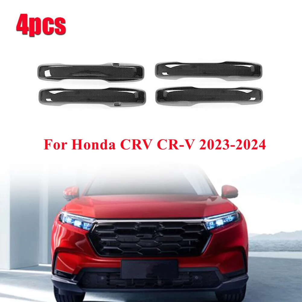 

4PCS ABS Gloss Black Exterior Car Door Handle Cover Trim For Honda For CRV 2023 Door Handle Covers Decoration