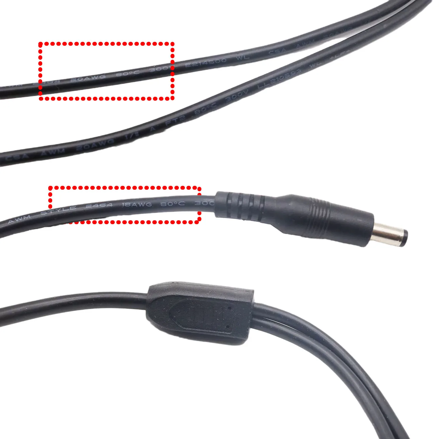 Сплиттер источника питания постоянного тока 1 штекер на 2 штекера 5 мм x