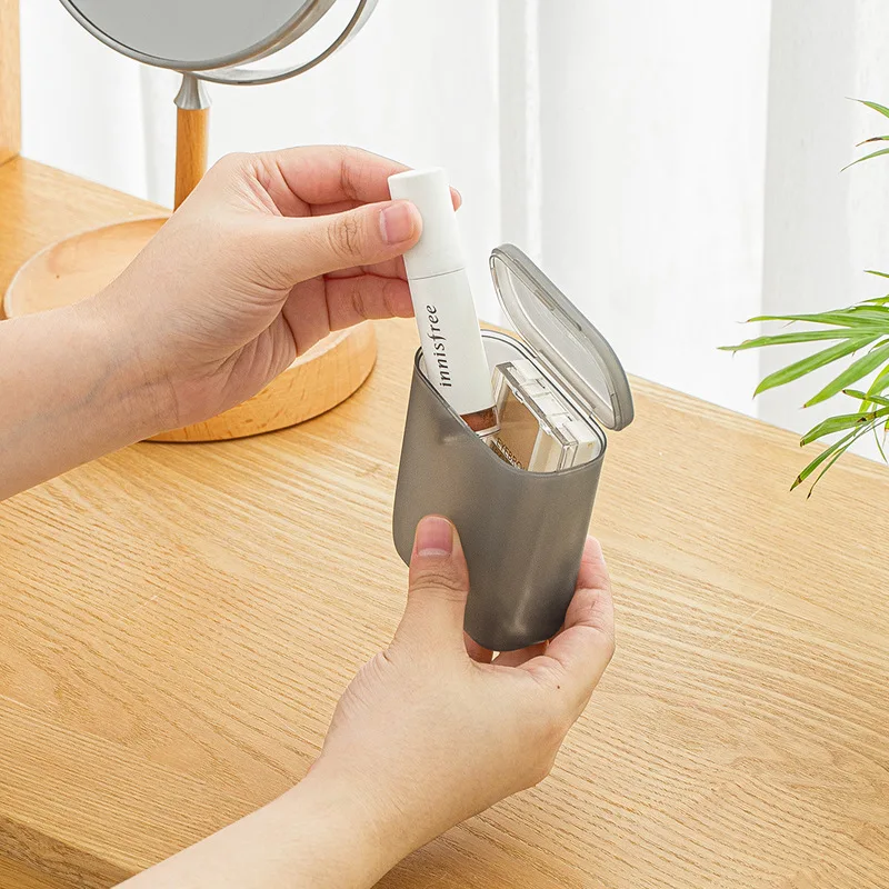

Desktop Data Cable Storage Box Dustproof With Cover Mobile Phone Charger Box Transparent Cable Wire Container Box in Office Home
