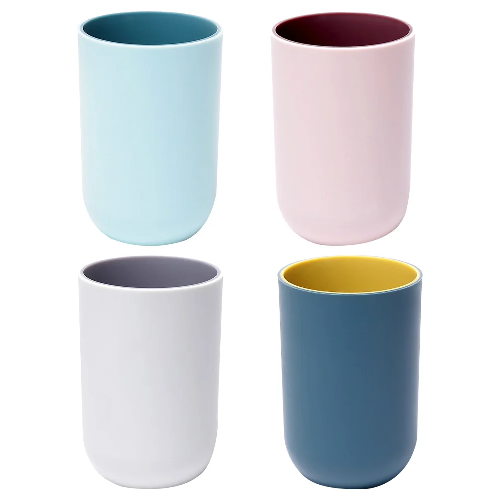 

4Pcs Simple Durable Convenient Practical Useful Mouthwash Cups Washing Cups for Home