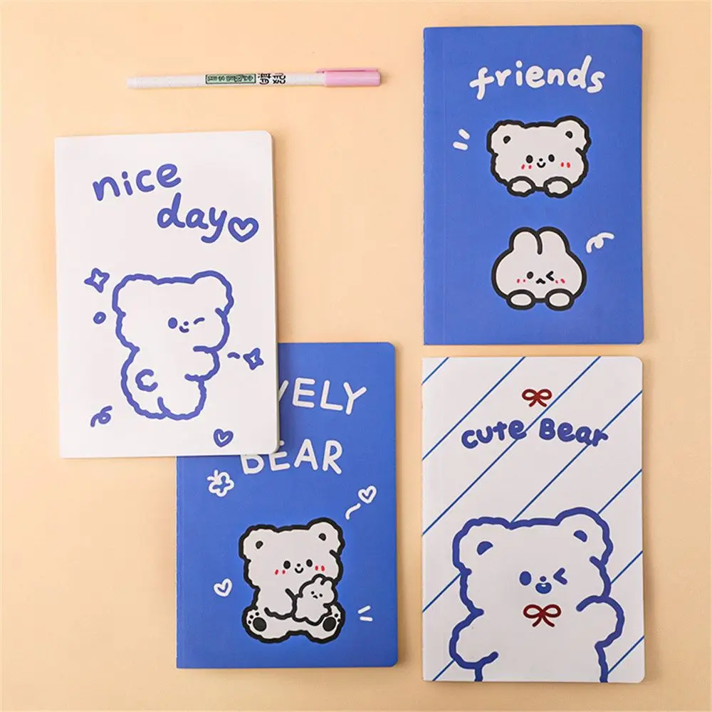 

Line Paper School Stationery Draft Book Agenda Organizer Notepad Kawaii Notebook Hand Account Book Bear A5 Notebook