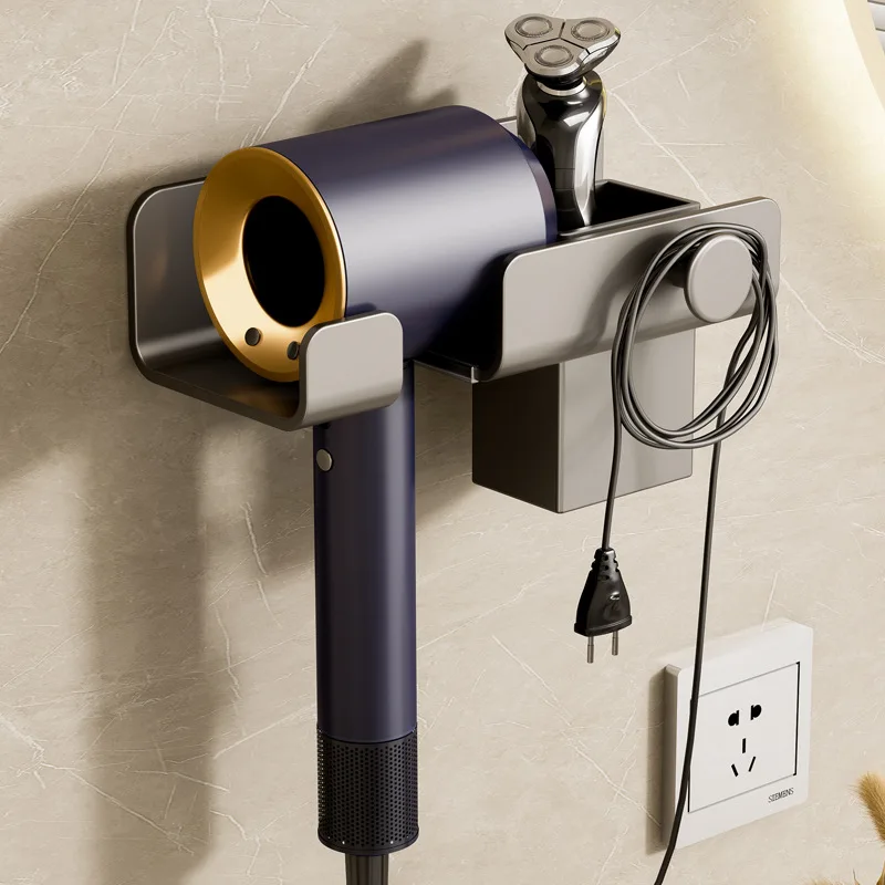 

Wall Mounted Hair Dryer Holder Bathroom Rack Storage Rack Hair Bracket Storage And Sorting Bracket Bathroom Accessories