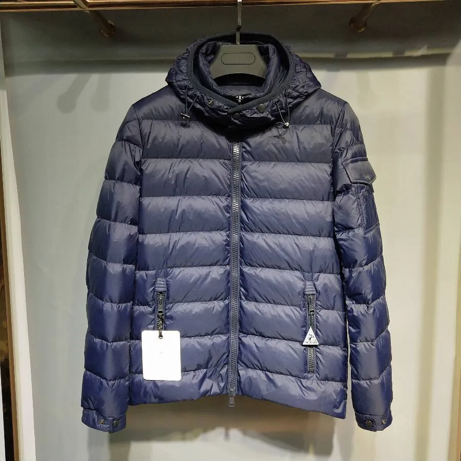 Пуховик мужской зимний роскошный брендовый пуховик с капюшоном пальто черного