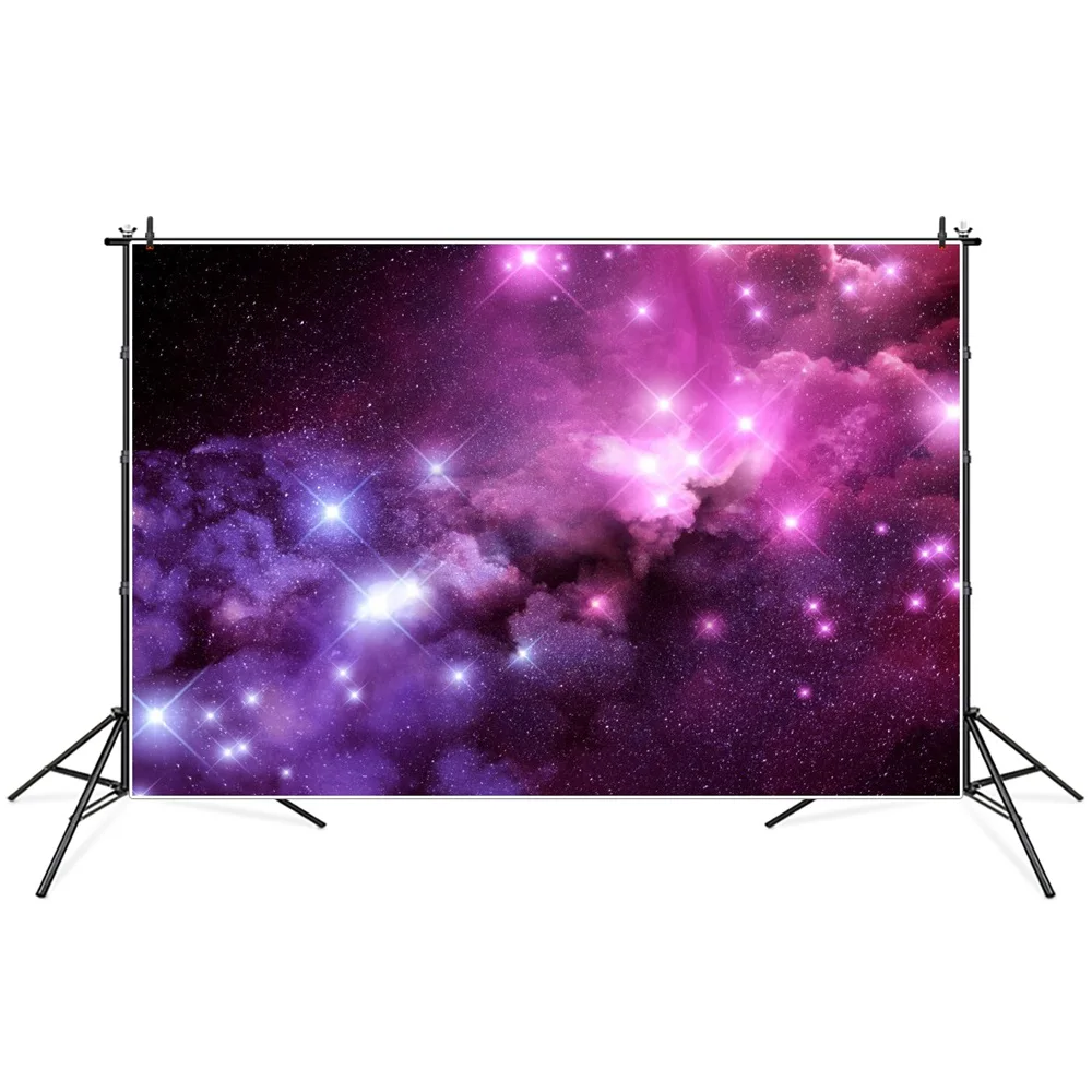 

Pink Purple Starry Night Universe Nebula Baby Photography Background Photozone Photocall Photographic Backdrops For Photo Studio