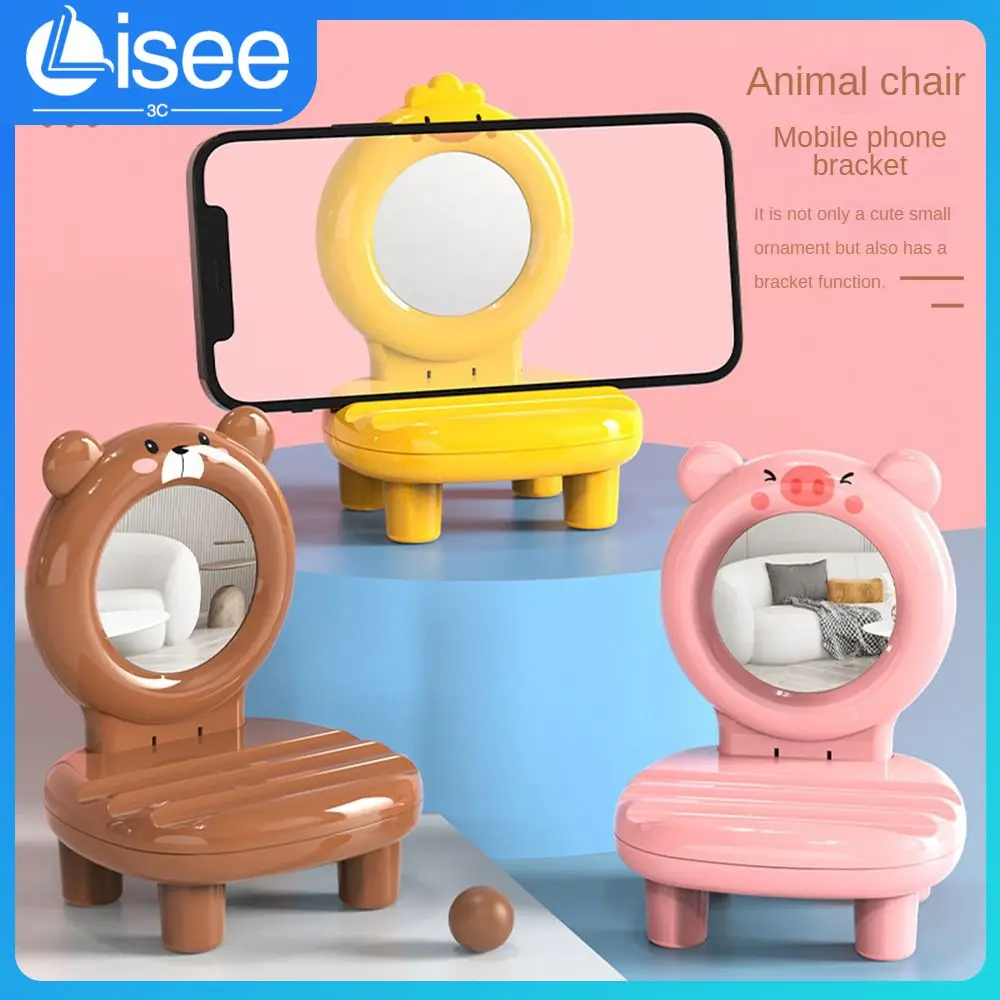 

Cute Creative Desktop Phone Stand Cartoon Mobile Phone Holder Mini Portable Chair Mobile Phone Holder Holder Abs Bracket