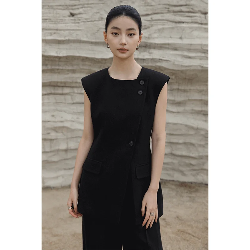 Miiiix костюм жилет женский 2024 летний модный новый предмет взрывоопасный дизайн