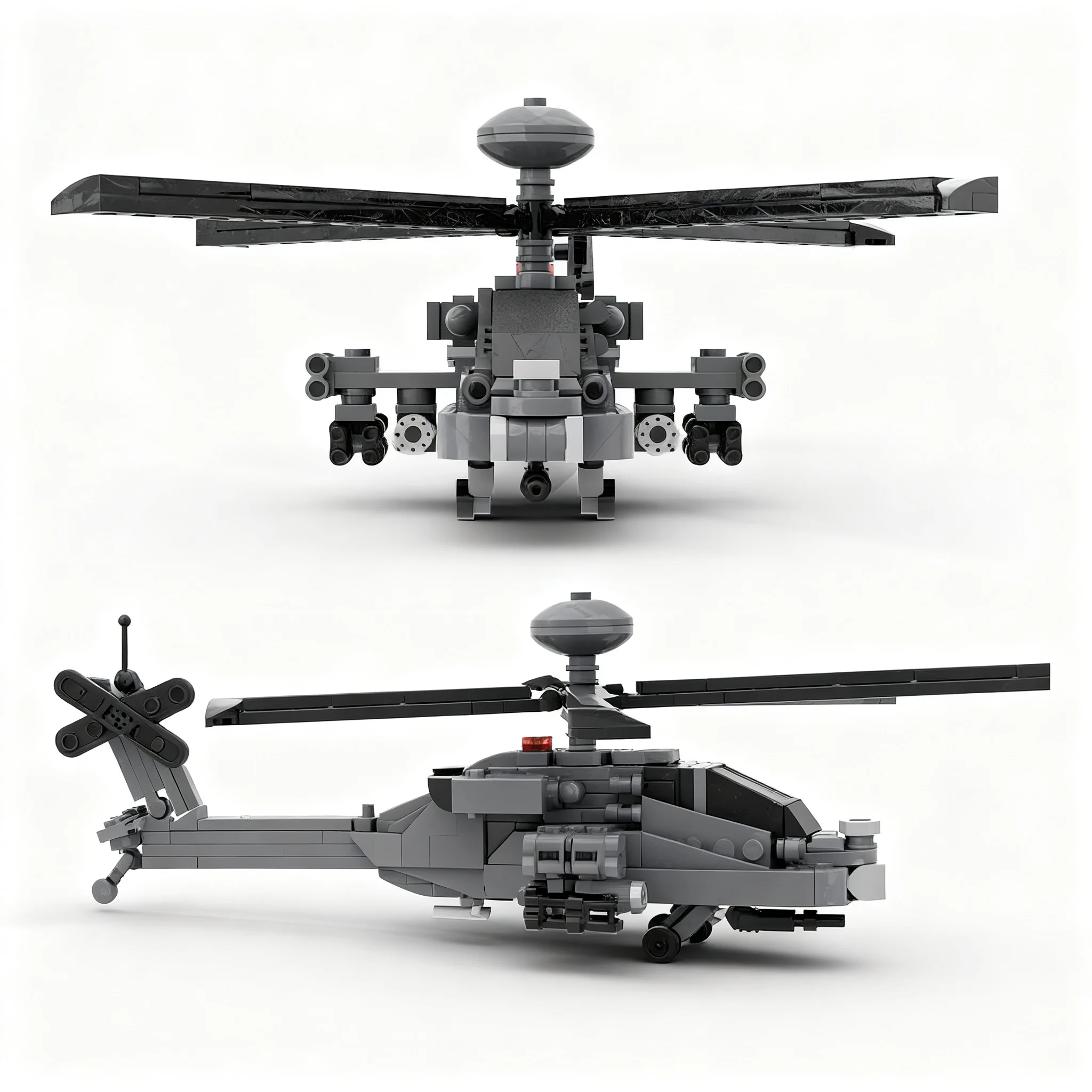 Фото 235 деталей MOC Boeing AH-64 Apache 1:70, конструктор, игрушка для сборки, рождественский подарок, развивающий конструктор для детей, творческая идея, обучающие кубики №3
