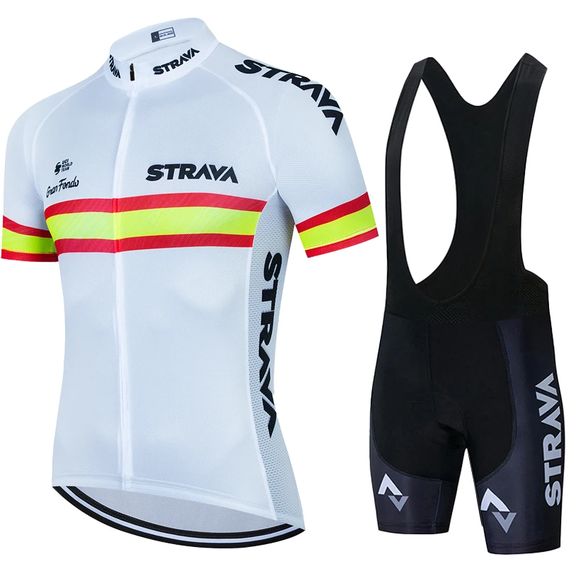 

2022 STRAVA Summer Cycling Clothing Sets Pro Team Bicycle Short Sleeve Maillot Ciclismo Breathable Men's Cycling Jersey suit