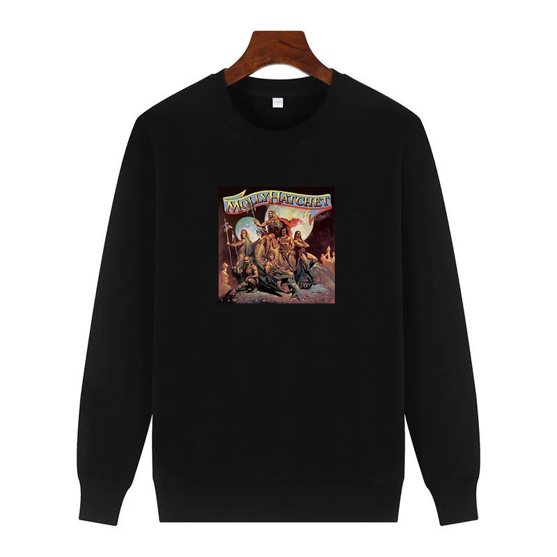Футболка Molly Hatchet Флирт с надписью Хард-рок-группа Толстовка круглым вырезом