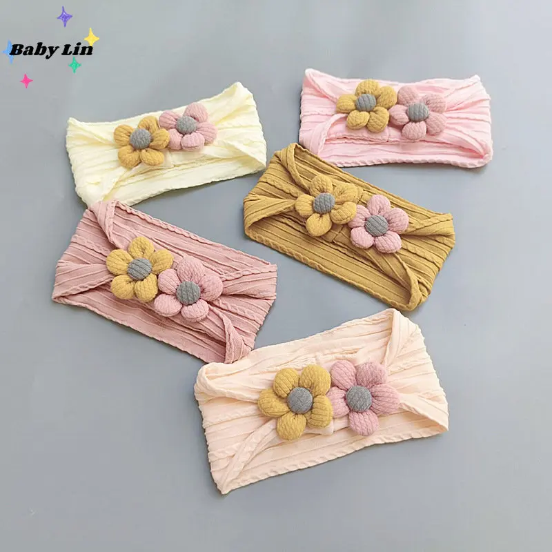 

New Baby Flower Headband for Child Bowknot Headwear Cables Turban for Kids Elastic Headwrap Headband Baby Hair Accessories 1pcs