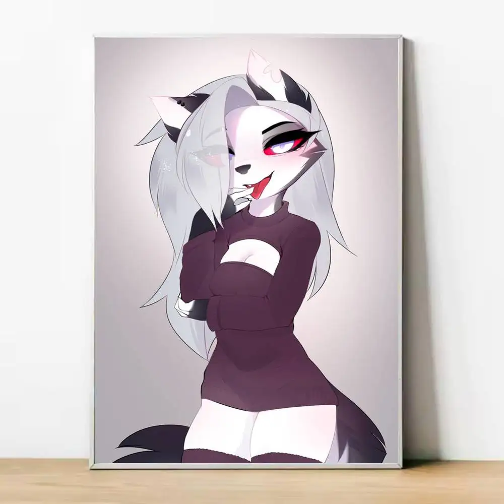 Фото Постер Sassy L-Loona Wolf, HD качество, настенный декор, ретро-постеры для дома, декор стен комнаты, самоклеящиеся №4