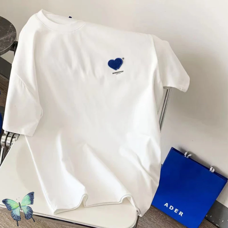 

Embroidery Love Heart Men Women Oversize ADER ERROR T-Shirt
