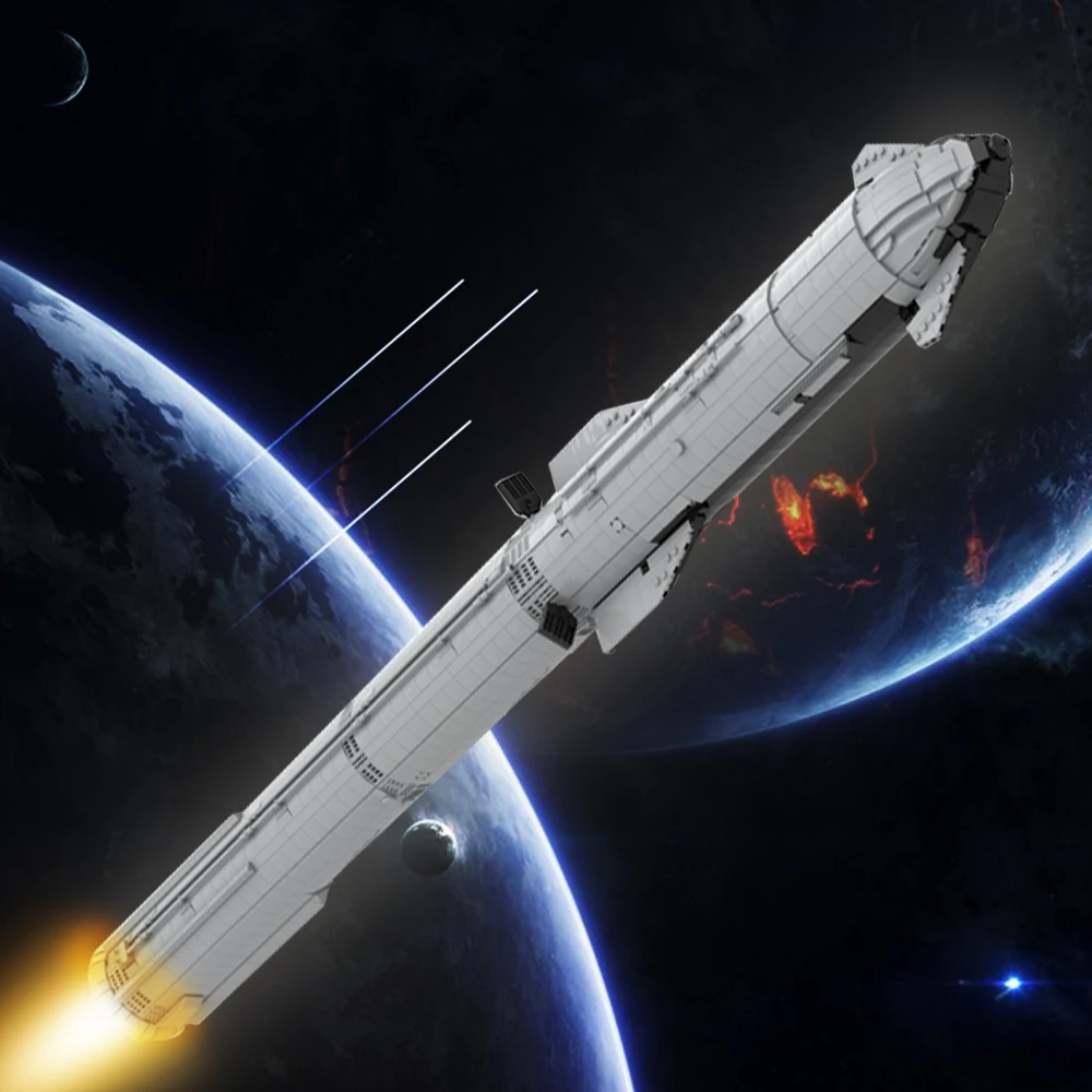 Конструктор MOC SpaceX Звездный Корабль и супертяжелый [Сатурн в масштабе]