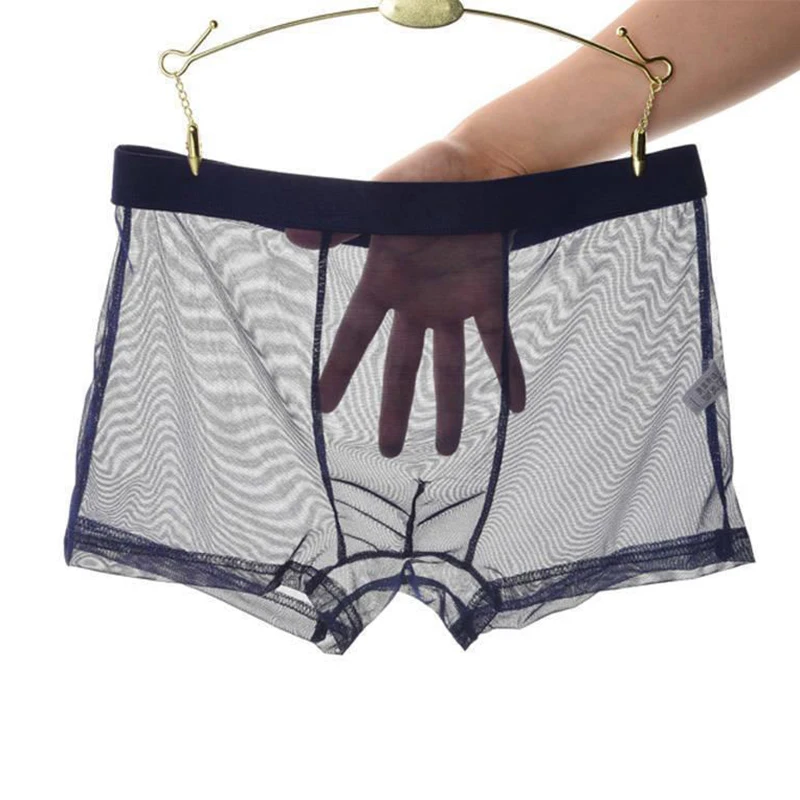 

Transparent Boxers For Men See Through Male Underpants Sexy Low Waist Panties Lingerie Intimates Sexy Boxer Pants