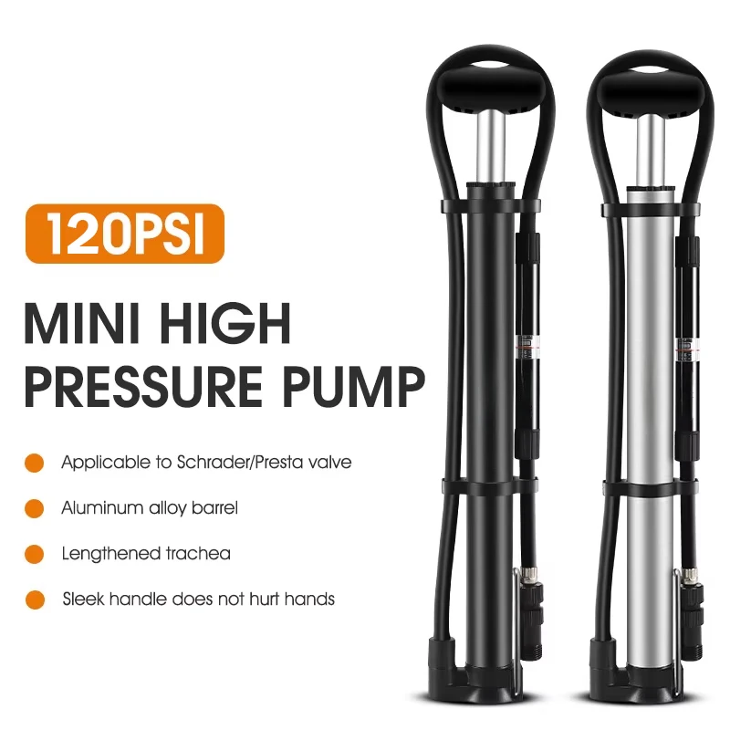 Портативный велосипедный насос высокого давления 140 PSI алюминиевый сплав