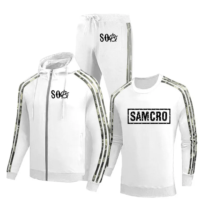 

Мужская хлопковая куртка + свитер + брюки, с принтом